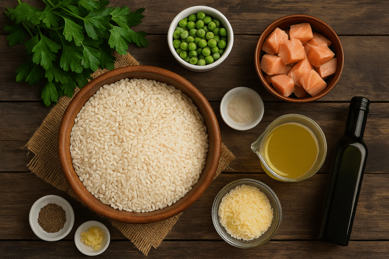 Salmon Risotto Ingredients