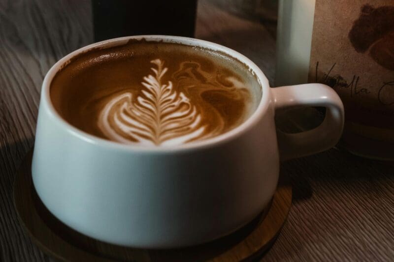Coffee With Latte Art Fern