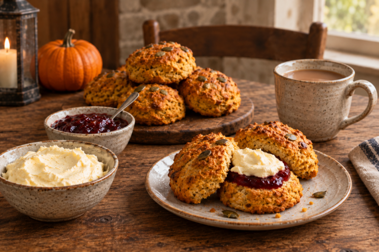 Halloween Afternoon Tea Pumpkin Scone Recipe