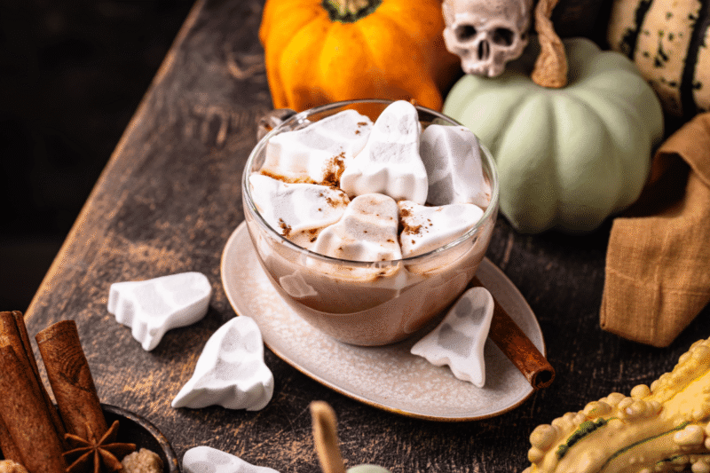 Halloween Hot Chocolate For Afternoon Tea